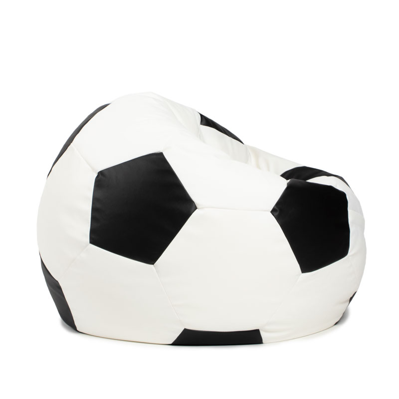 Pufs FUTBOLS SMART - Melnbalts, no sāna