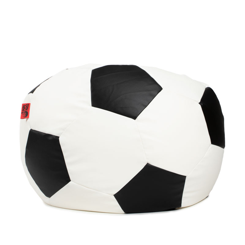 Pufs FUTBOLS SMART - Melnbalts, no aizmugures