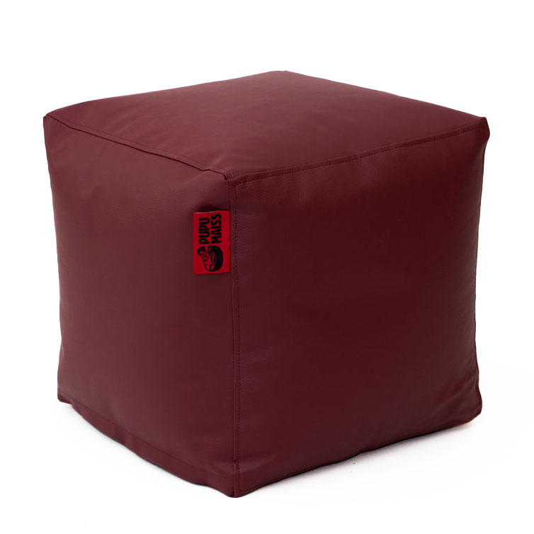 Pufiks KUBS SMART 40*40*40 cm - Bordo, no sāna