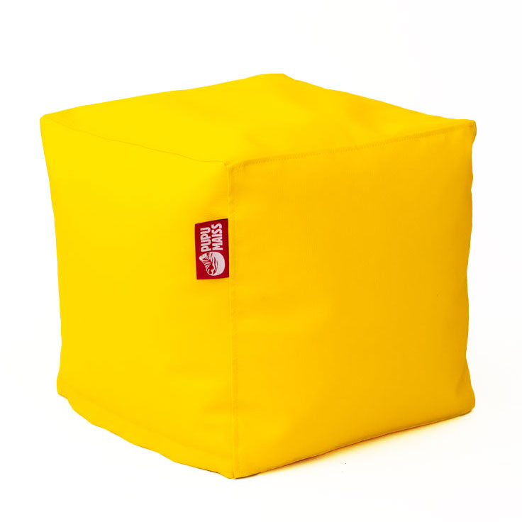 Pufiks KUBS SMART 40*40*40 cm - Dzeltens, no sāna