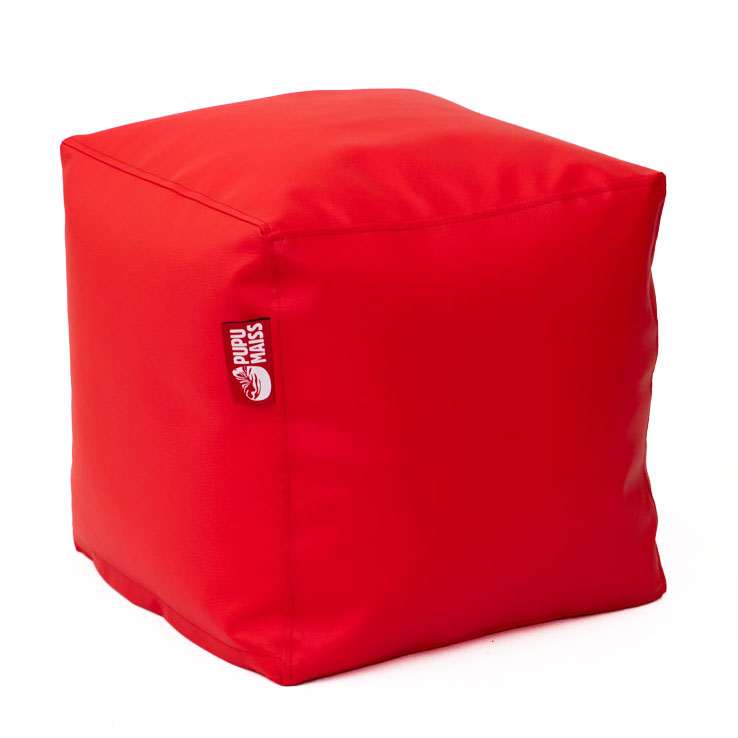 Pufiks KUBS SMART 40*40*40 cm - Sarkans, no sāna