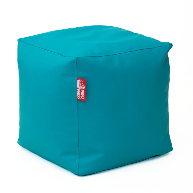 Pufiks KUBS SMART 40*40*40 cm - Tirkīzs, no sāna