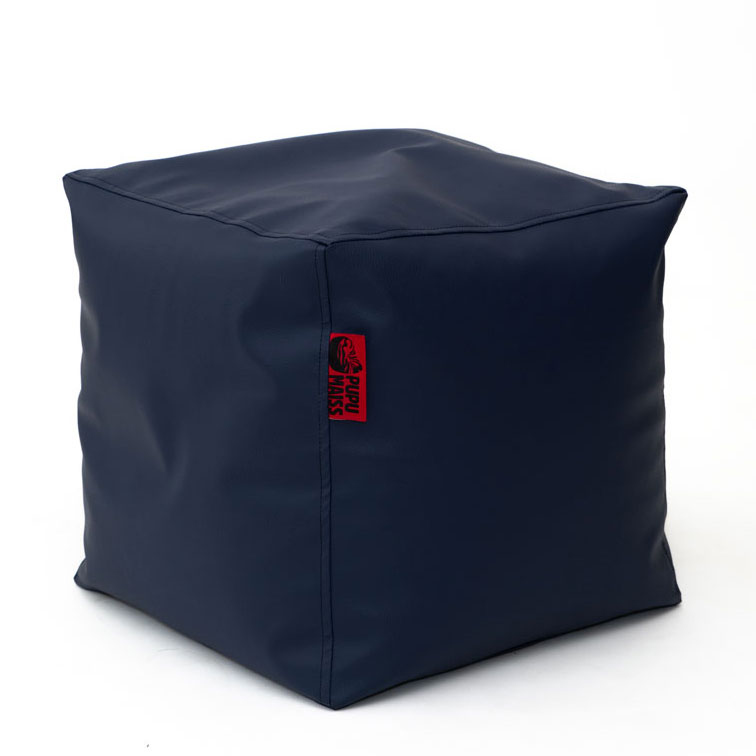 Pufiks KUBS SMART 40*40*40 cm - Tumši zils, no sāna