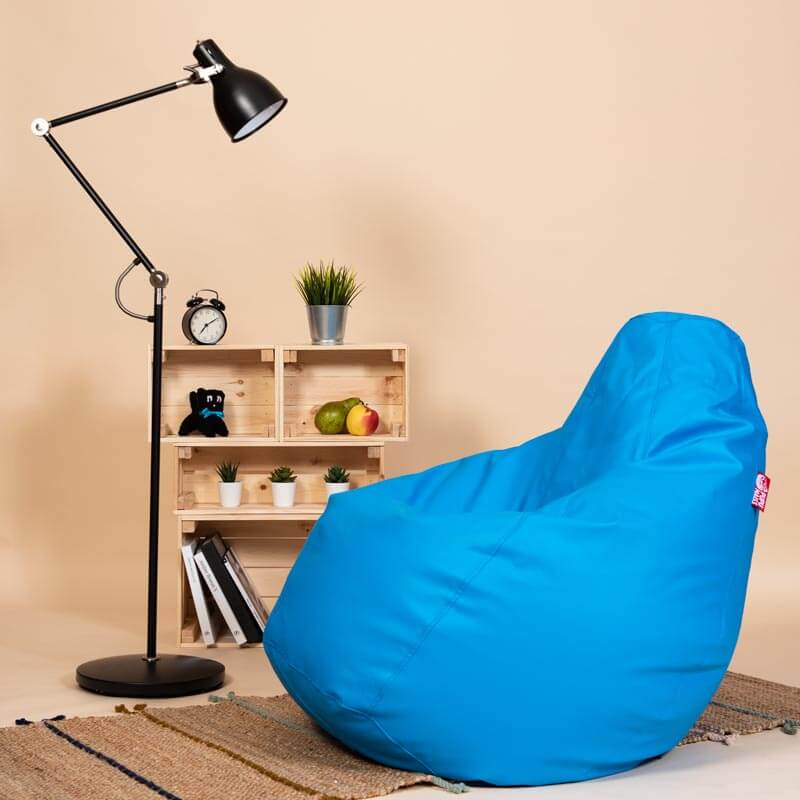 Pufs XL SMART - Zils, no kreisā sāna