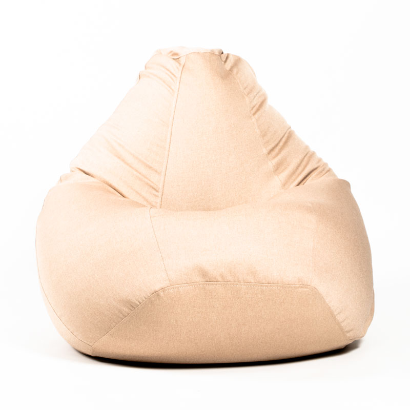 Pufs XL COZY- Bēšs, no priekšpuses