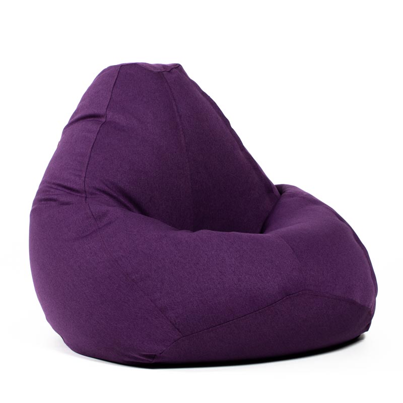 Pufs XL COZY- Lillā, no labā sānskata
