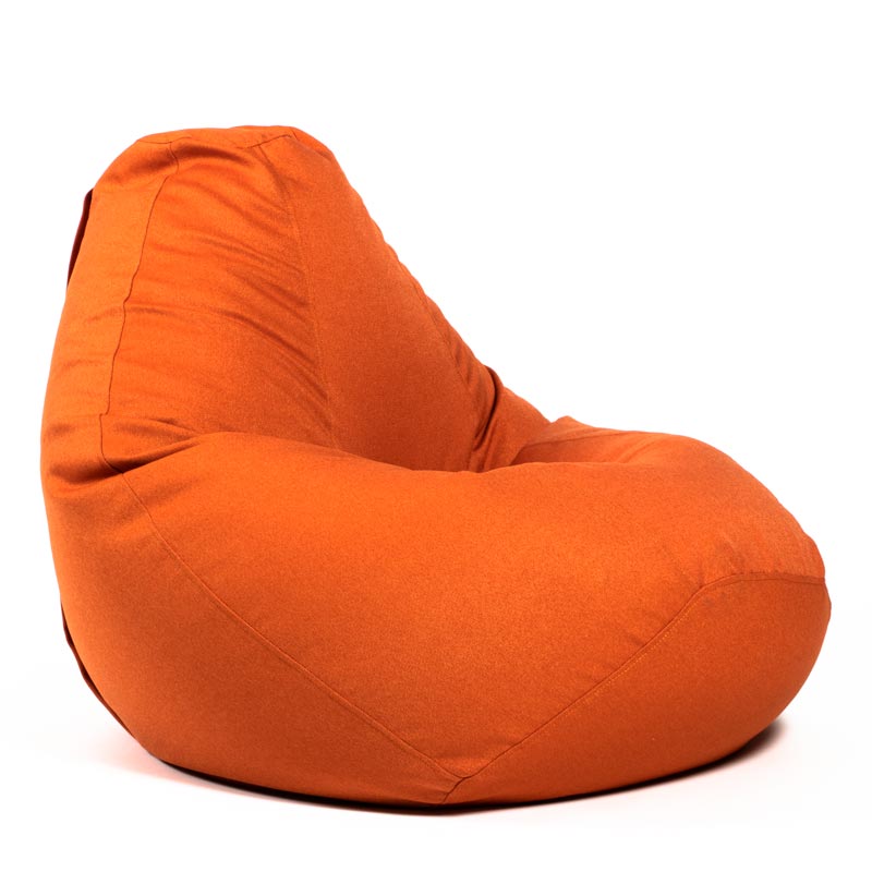 Pufs XL COZY - Oranžs, no labā sāna