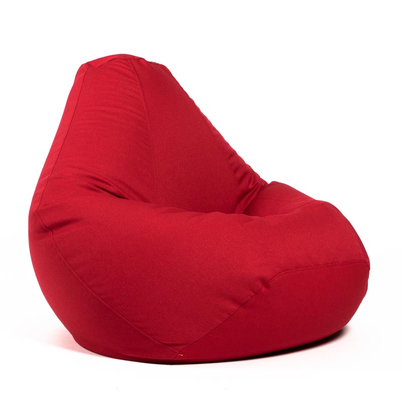 Pufs XL COZY - Sarkans, no labā sānskata