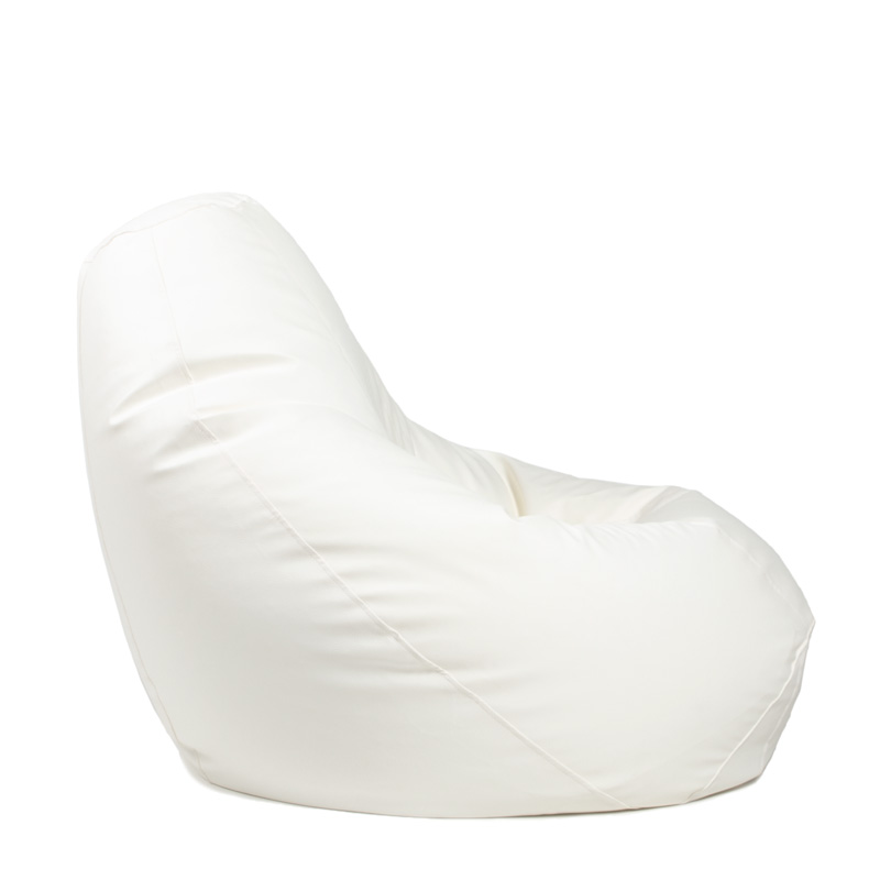 Pufs XL SMART - Balts, no labā sāna