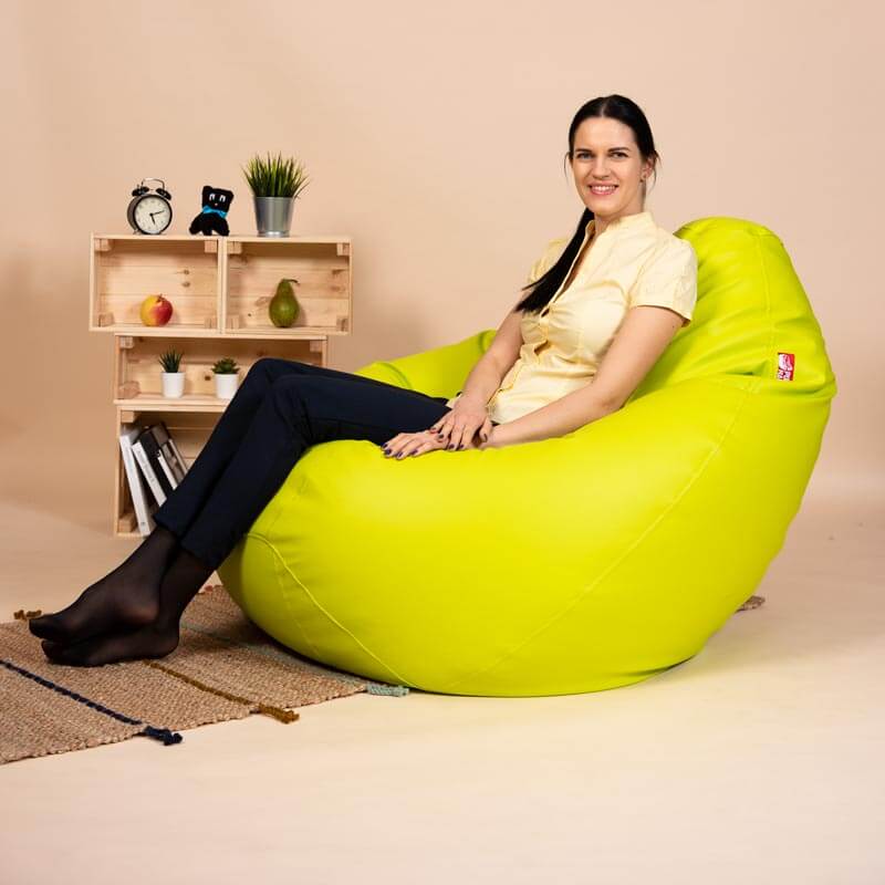 Pufs XXL SMART sānskatē zaļš