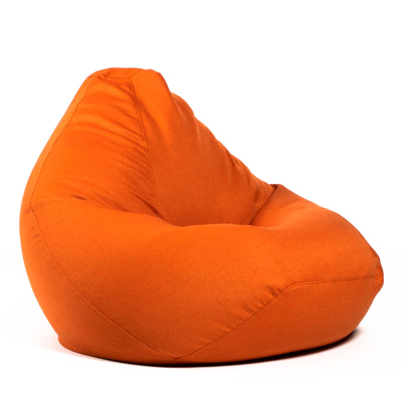 Pufs XXL COZY - Oranžs, no labā sānskata