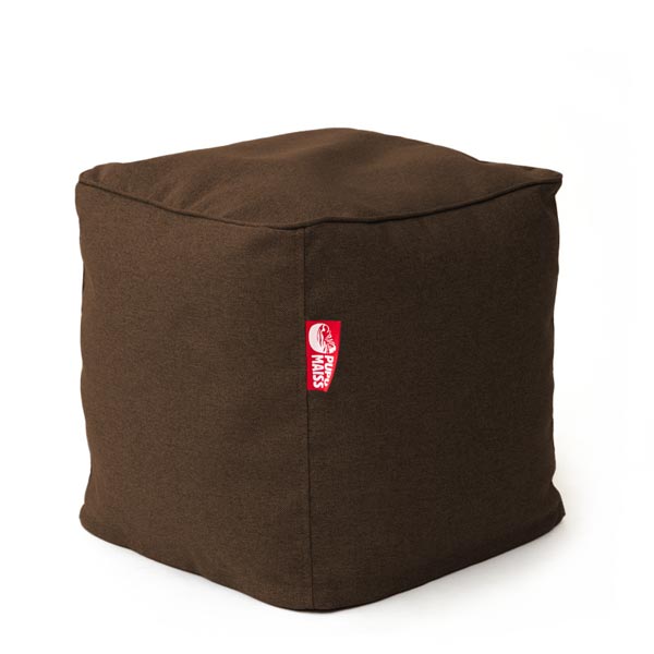 Pufiks KUBS COZY 40*40*40 cm - Brūns, sānskatā