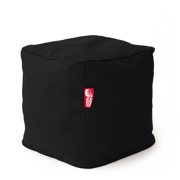 Pufiks KUBS COZY 40*40*40 cm - Melns, sānskatā
