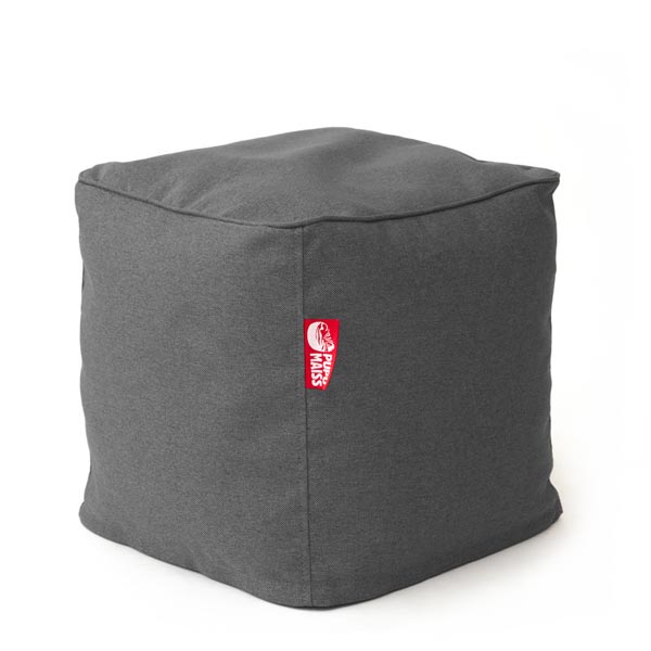 Pufiks KUBS COZY 40*40*40 cm - Pelēks, sānskatā