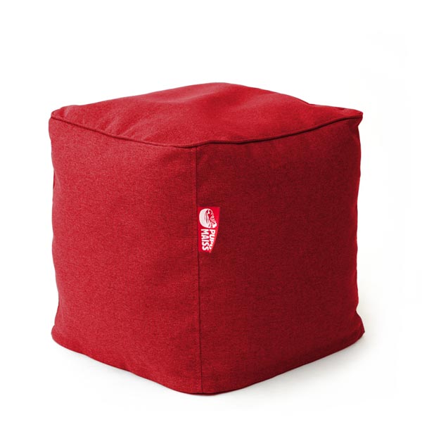 Pufiks KUBS COZY 40*40*40 cm - Sarkans, sānskatā