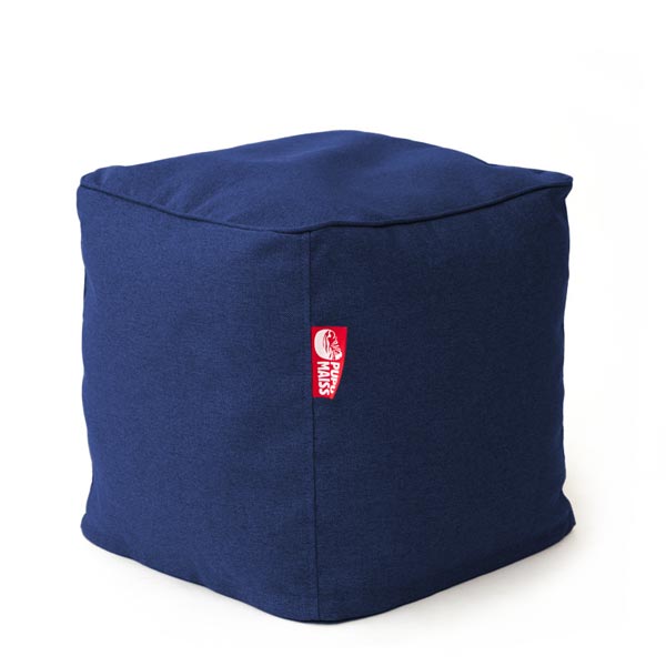 Pufiks KUBS COZY 40*40*40 cm - Tumši zils, sānskatā