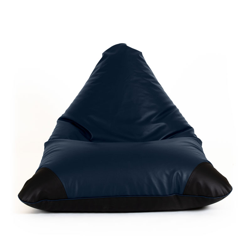 Pufs ādas SURF JUNIOR tumši zils Pufs SURF JUNIOR SMART sānskatē tumši zils
