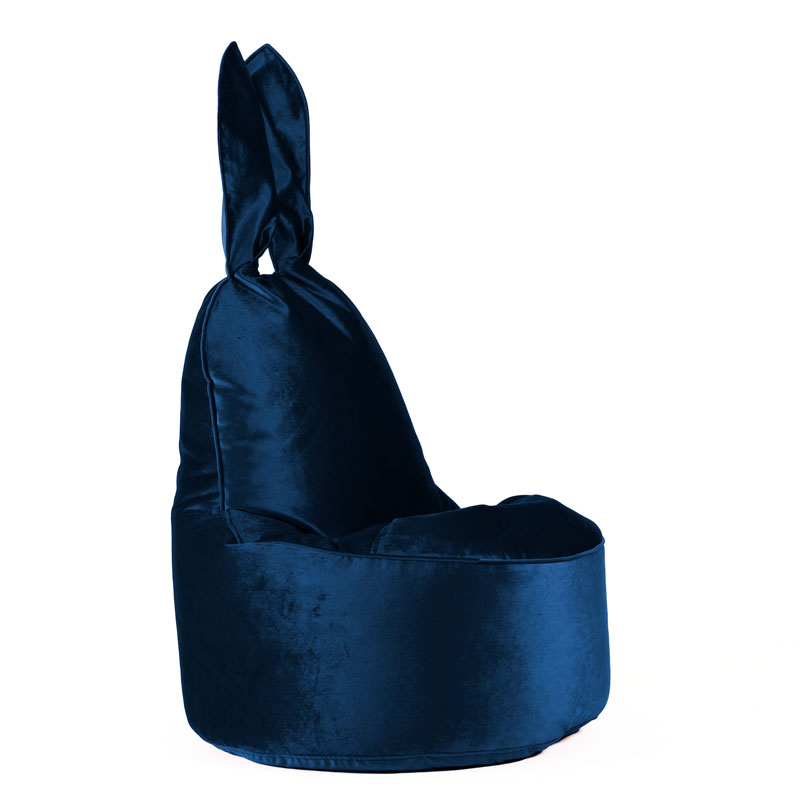 Pufs BUNNY TREND - Tumši zils, no labā sānskata