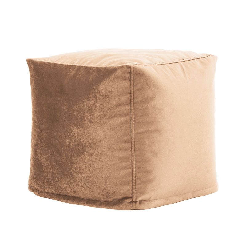 Pufiks KUBS TREND 40*40*40 cm - Bēšs, sānsskats
