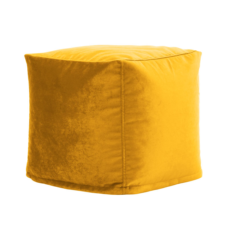Pufiks KUBS TREND 40*40*40 cm - Dzeltens, sānskats