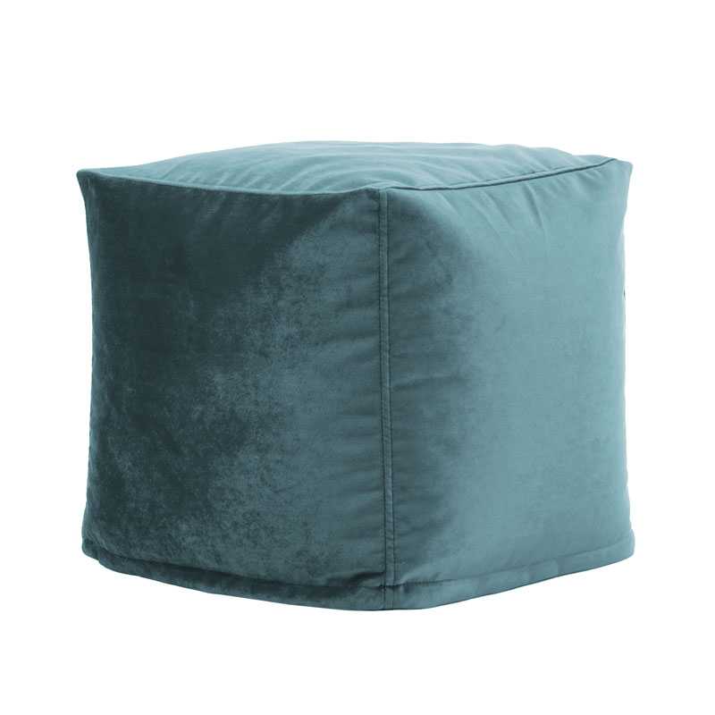 Pufiks KUBS TREND 40*40*40 cm - Tirkīzs, sānskats