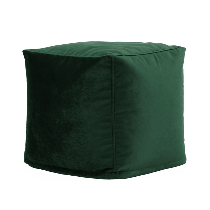 Pufiks KUBS TREND 40*40*40 cm - Tumši zaļš, sānsskats