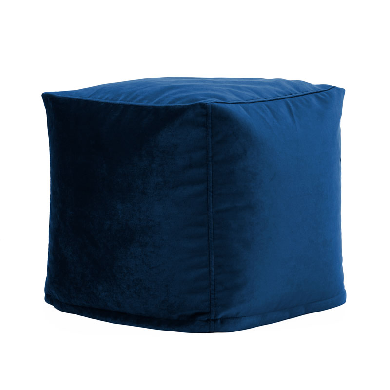 Pufiks KUBS TREND 40*40*40 cm - Tumši zils, sānskats